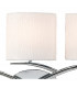Eve Wall Lamp 3 Light E27 Polished Chrome With White Oval Shades-7