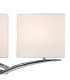 Eve Wall Lamp 3 Light E27 Polished Chrome With White Oval Shades-8