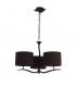 Eve Pendant 3 Light E27 Anthracite With Black Round Shades-1
