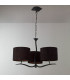 Eve Pendant 3 Light E27 Anthracite With Black Round Shades-2