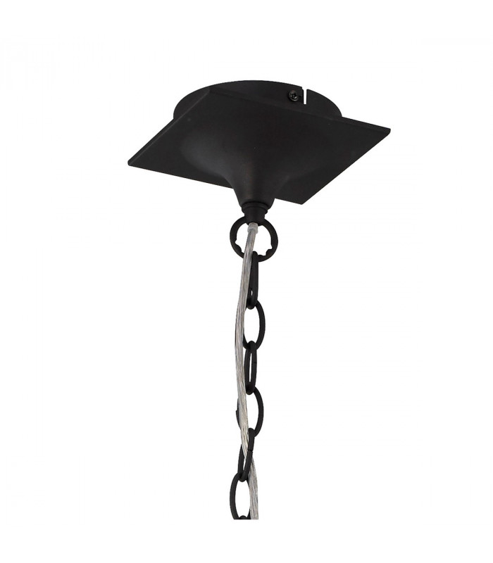 Eve Pendant 3 Light E27 Anthracite With Black Round Shades-3