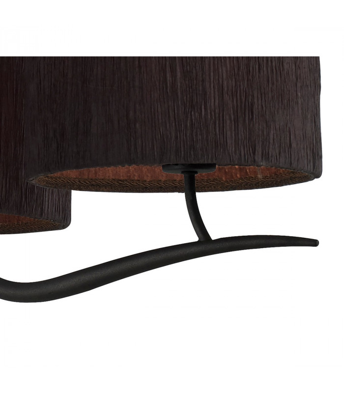 Eve Pendant 3 Light E27 Anthracite With Black Round Shades-7