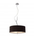 Eve Pendant 3 Light E27 Polished Chrome With Black Round Shade-1