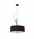 Eve Pendant 3 Light E27 Anthracite With Black Round Shade-1
