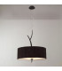 Eve Pendant 3 Light E27 Anthracite With Black Round Shade-2