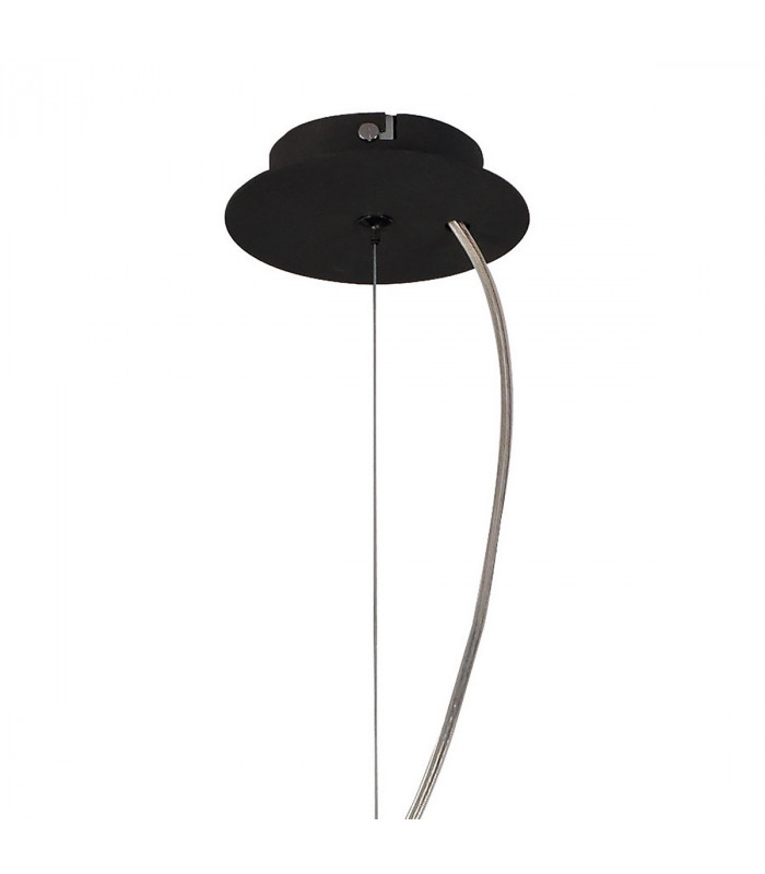 Eve Pendant 3 Light E27 Anthracite With Black Round Shade-3