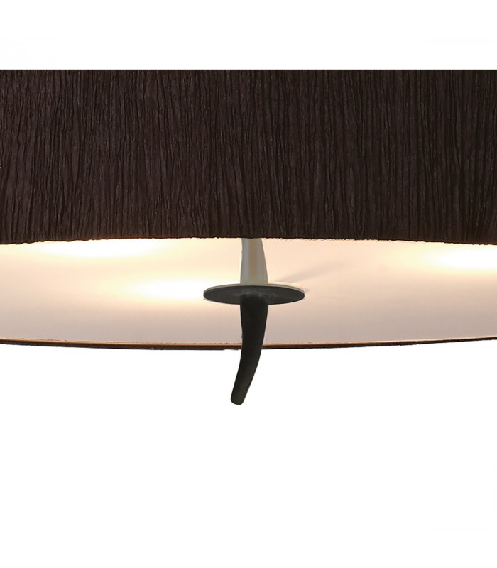 Eve Pendant 3 Light E27 Anthracite With Black Round Shade-6