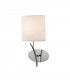 Eve Wall Lamp 1 Light E27 Polished Chrome With White Oval Shade-1