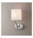 Eve Wall Lamp 1 Light E27 Polished Chrome With White Oval Shade-2