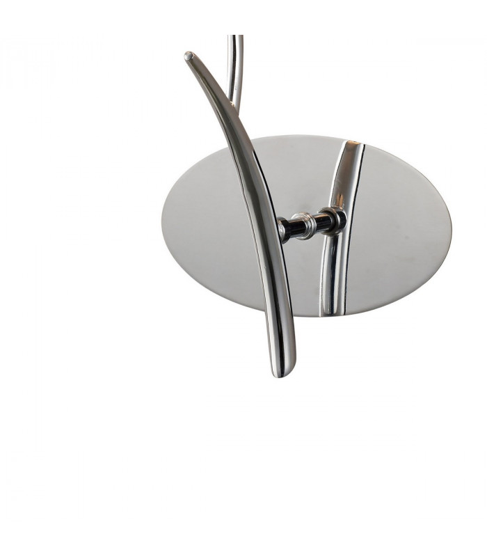 Eve Wall Lamp 1 Light E27 Polished Chrome With White Oval Shade-3