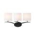 Eve Wall Lamp 3 Light E27 Anthracite With White Oval Shades-1