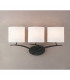 Eve Wall Lamp 3 Light E27 Anthracite With White Oval Shades-2