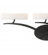 Eve Wall Lamp 3 Light E27 Anthracite With White Oval Shades-4