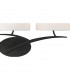 Eve Wall Lamp 3 Light E27 Anthracite With White Oval Shades-5