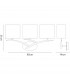 Eve Wall Lamp 3 Light E27 Anthracite With White Oval Shades-8