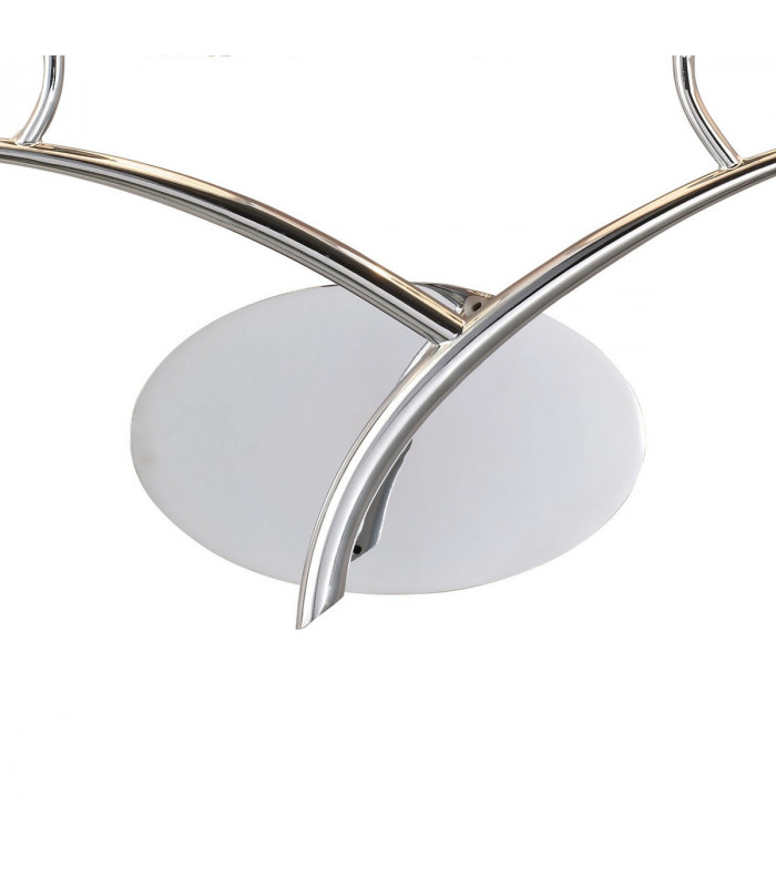 Eve Wall Lamp 2 Light E27 Polished Chrome With White Oval Shades-4