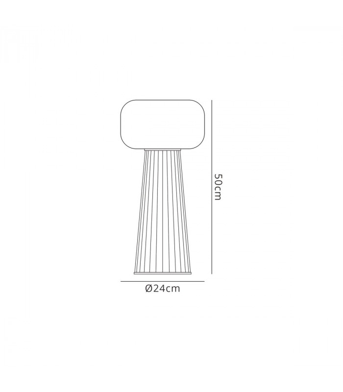 Faro Table Lamp 1 Light E27 Black-6