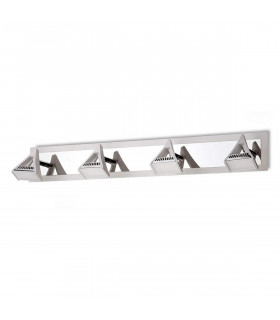 Filippo Linear Spot Light 4 Light LED 20W 3000K, 1750lm, Matt White/Polished Chrome, 3yrs Warranty