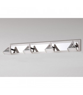 Filippo Linear Spot Light 4 Light LED 20W 3000K, 1750lm, Matt White/Polished Chrome, 3yrs Warranty