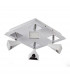 Filippo Spot Light 4 Light LED Square 20W 3000K, 1750lm, Matt White/Polished Chrome, 3yrs Warranty