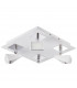 Filippo Spot Light 4 Light LED Square 20W 3000K, 1750lm, Matt White/Polished Chrome, 3yrs Warranty