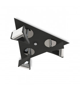 Filippo Spot Light 3 Light LED Triangular 15W 3000K, 1350lm, Matt Black/Polished Chrome, 3yrs Warranty