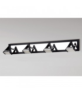 Filippo Linear Spot Light 4 Light LED 20W 3000K, 1750lm, Matt Black/Polished Chrome, 3yrs Warranty