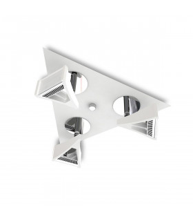 Filippo Spot Light 3 Light LED Triangular 5W 3000K, 1300lm, Matt White/Polished Chrome, 3yrs Warranty