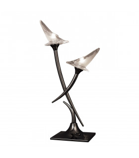 Flavia Table Lamp 2 Light G9 Black Chrome-1