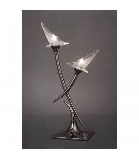 Flavia Table Lamp 2 Light G9 Black Chrome-2