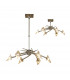 Flavia Telescopic Pendant Convertible To Semi Flush Round 6 Light G9 Antique Brass-1