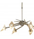 Flavia Telescopic Pendant Convertible To Semi Flush Round 6 Light G9 Antique Brass-5