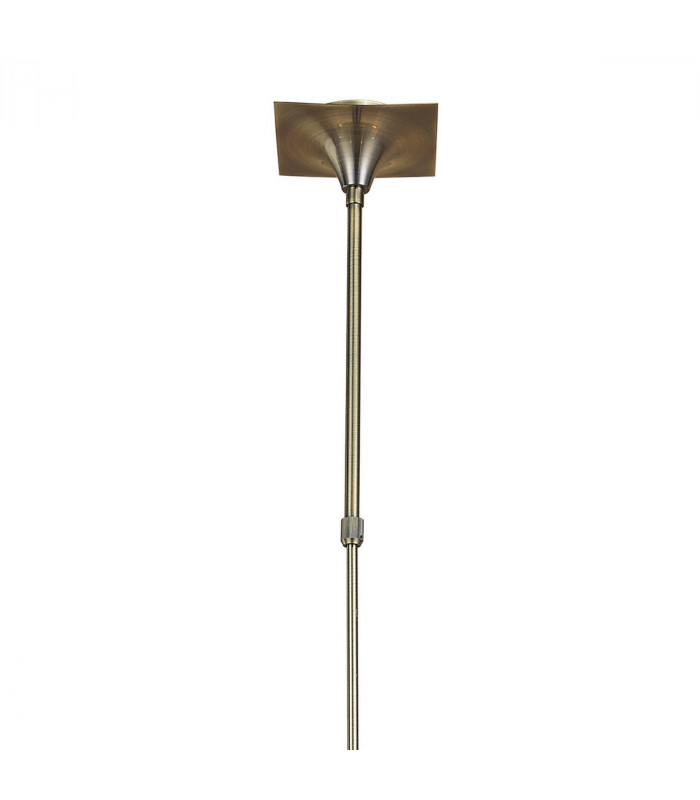 Flavia Telescopic Pendant Convertible To Semi Flush Round 6 Light G9 Antique Brass-6