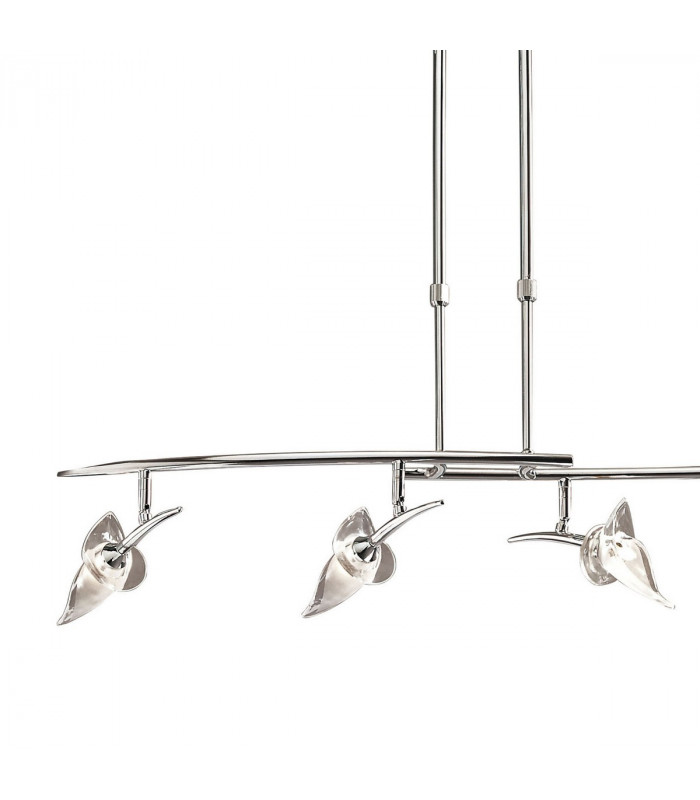 Flavia Telescopic Pendant Linear Bar 4 Light G9 With Adjustable Heads Polished Chrome-4