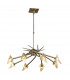 Flavia Telescopic Pendant Round 8 Light G9 Antique Brass-1