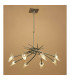 Flavia Telescopic Pendant Round 8 Light G9 Antique Brass-2
