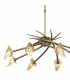 Flavia Telescopic Pendant Round 8 Light G9 Antique Brass-4