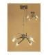Flavia Telescopic Pendant Convertible To Semi Flush Round 4 Light G9 Antique Brass-2