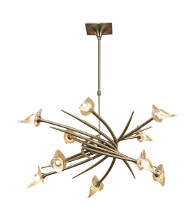 Flavia Pendant Up-Down Round 10 Light G9 Antiques Brass-1