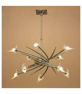 Flavia Pendant Up-Down Round 10 Light G9 Antiques Brass-2