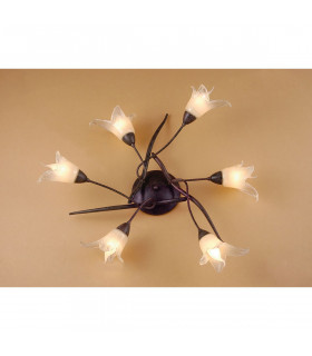 (0024 004) Florida Ceiling 6 Light E14 Brown/Black Oxide-2