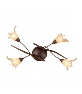 (0024 003) Florida Ceiling 4 Light E14 Brown/Black Oxide-1