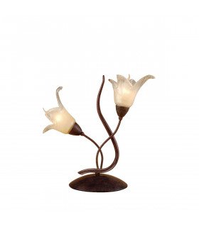(0024 006) Florida Table Lamp 2 Light E14 Brown/Black Oxide-1