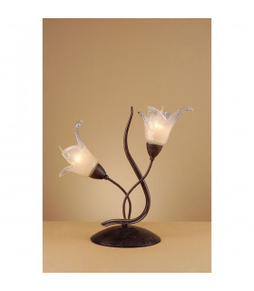 (0024 006) Florida Table Lamp 2 Light E14 Brown/Black Oxide-2
