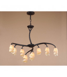 Forest Pendant 3 Arm 9 Light G9 Brown/Black Oxide-2