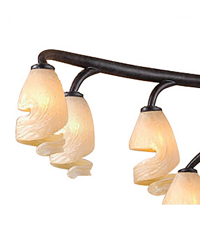 Forest Pendant 3 Arm 9 Light G9 Brown/Black Oxide-5
