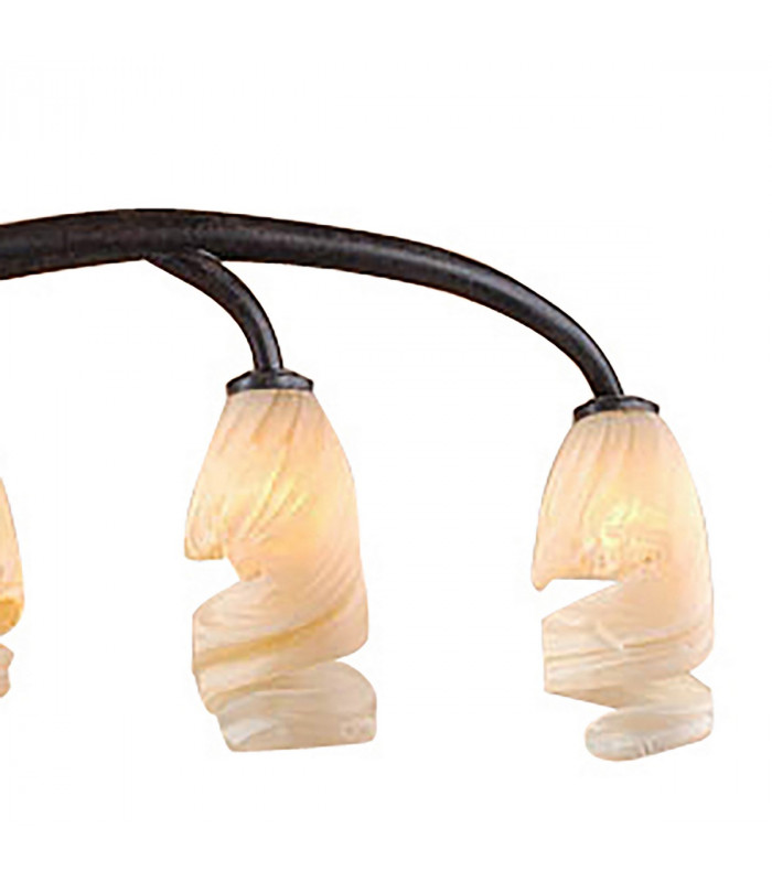 Forest Pendant 3 Arm 9 Light G9 Brown/Black Oxide-6