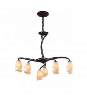 Forest Pendant 3 Arm 6 Light G9 Brown/Black Oxide-1