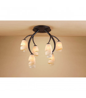 Forest Ceililng 6 Light G9 Brown/Black Oxide-2