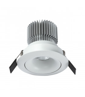 Formentera Recessed Swivel Downlight 10.75cm Round 12W COB LED 4000K 940lm Matt White Driver Included 3yrs Warranty-1